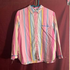 multicolored pj shirt
